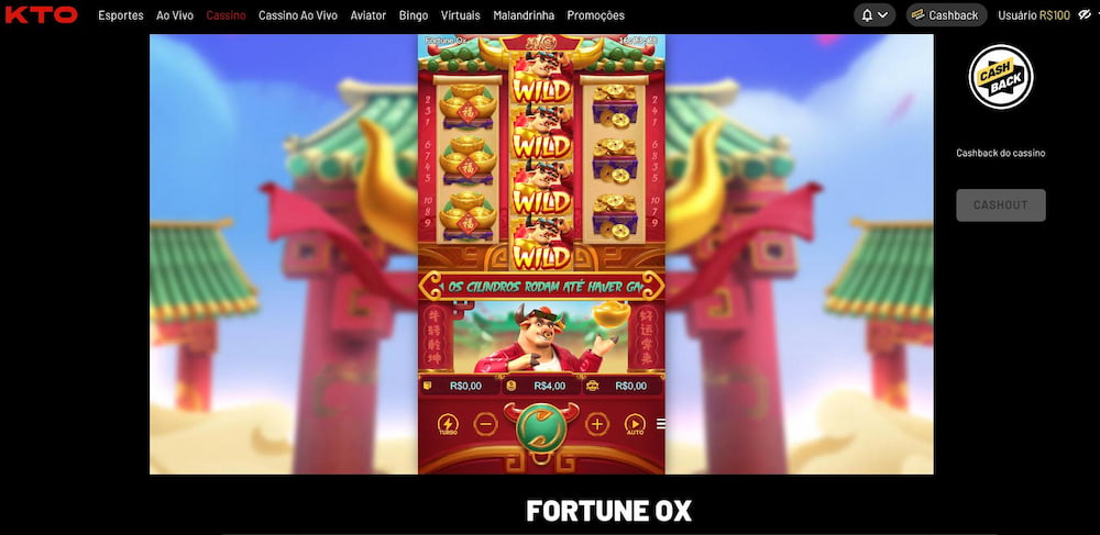 ເກມ Fortune Ox ຢູ່ KTO Casino ເວັບໄຊທ໌ຢ່າງເປັນທາງການ.